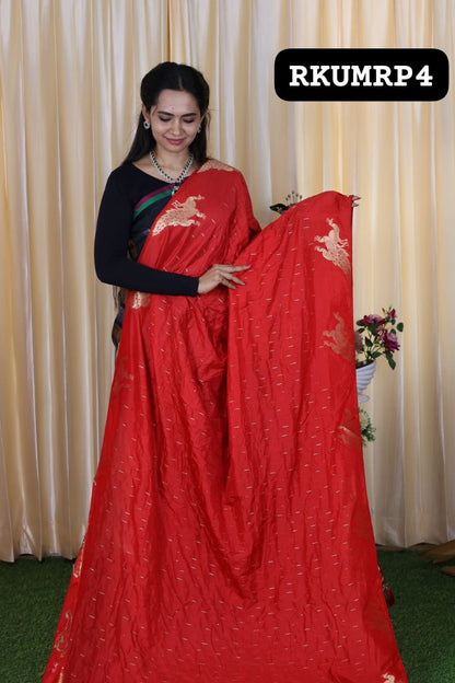 Pichwai semi soft silk saree ❌
