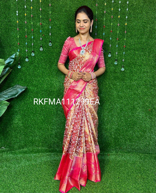 Kanchi semi silk saree. 🥳