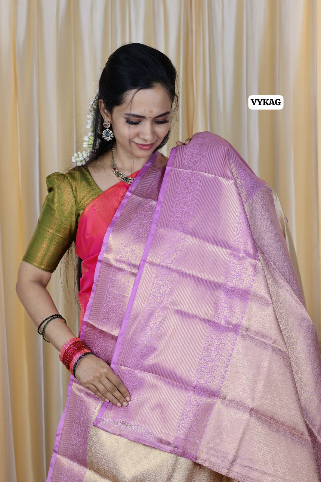 Soft katan saree with running blouse 😍