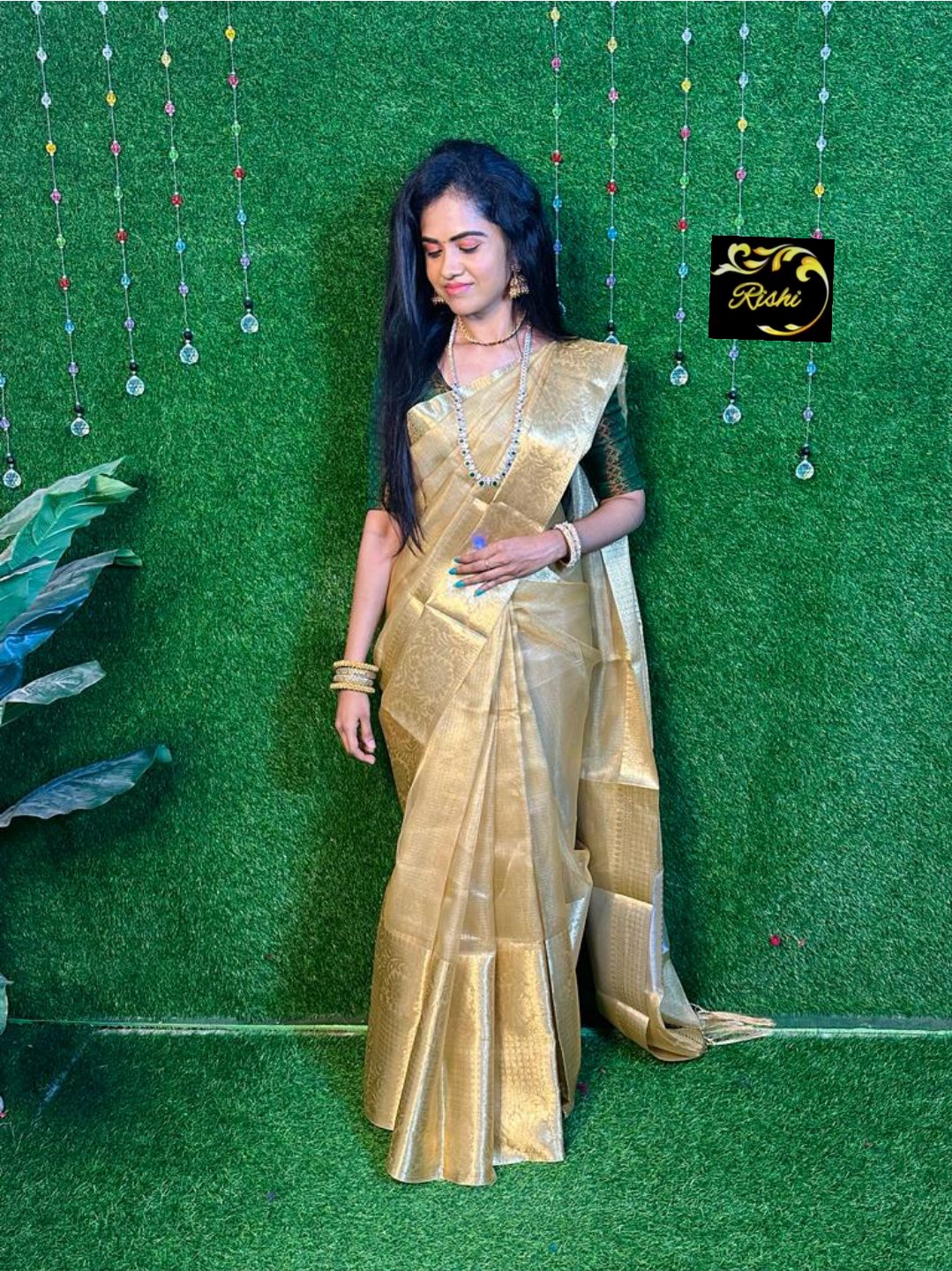 Golden Tissue saree. XXX