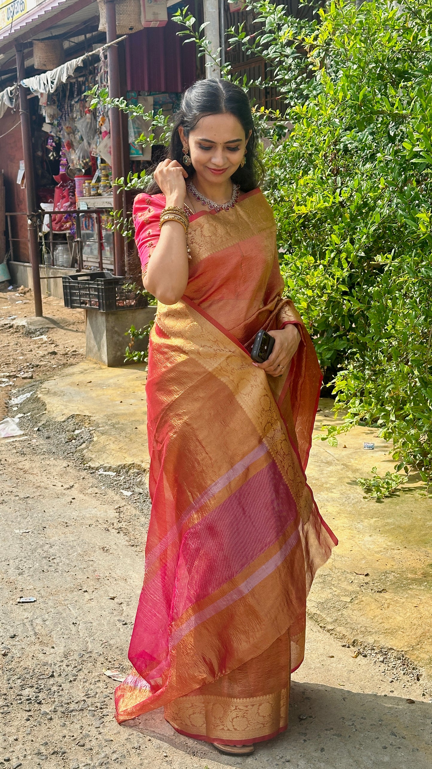 Crushed tissue sarees prebook 🥳
