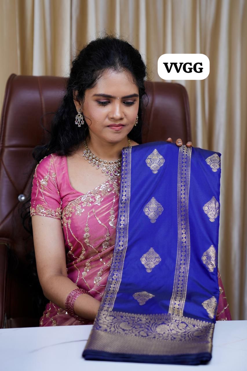 Soft silk saree with Monochrome border🥳