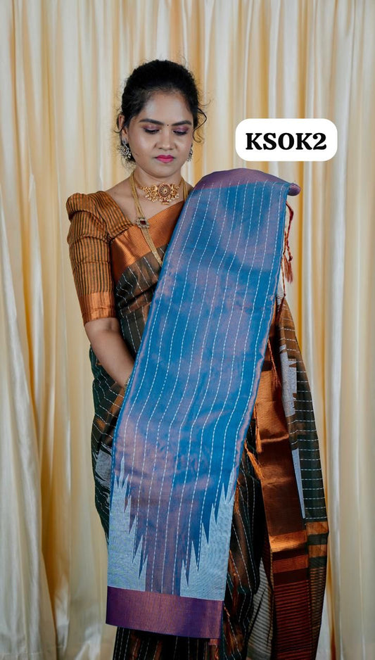 Soft cotton silk zari weaving sarees🥰🥳✅