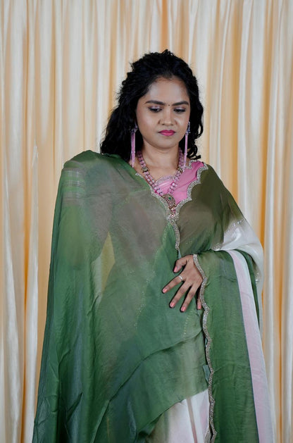 Space silk sarees with cutwork border🥰🥳✅