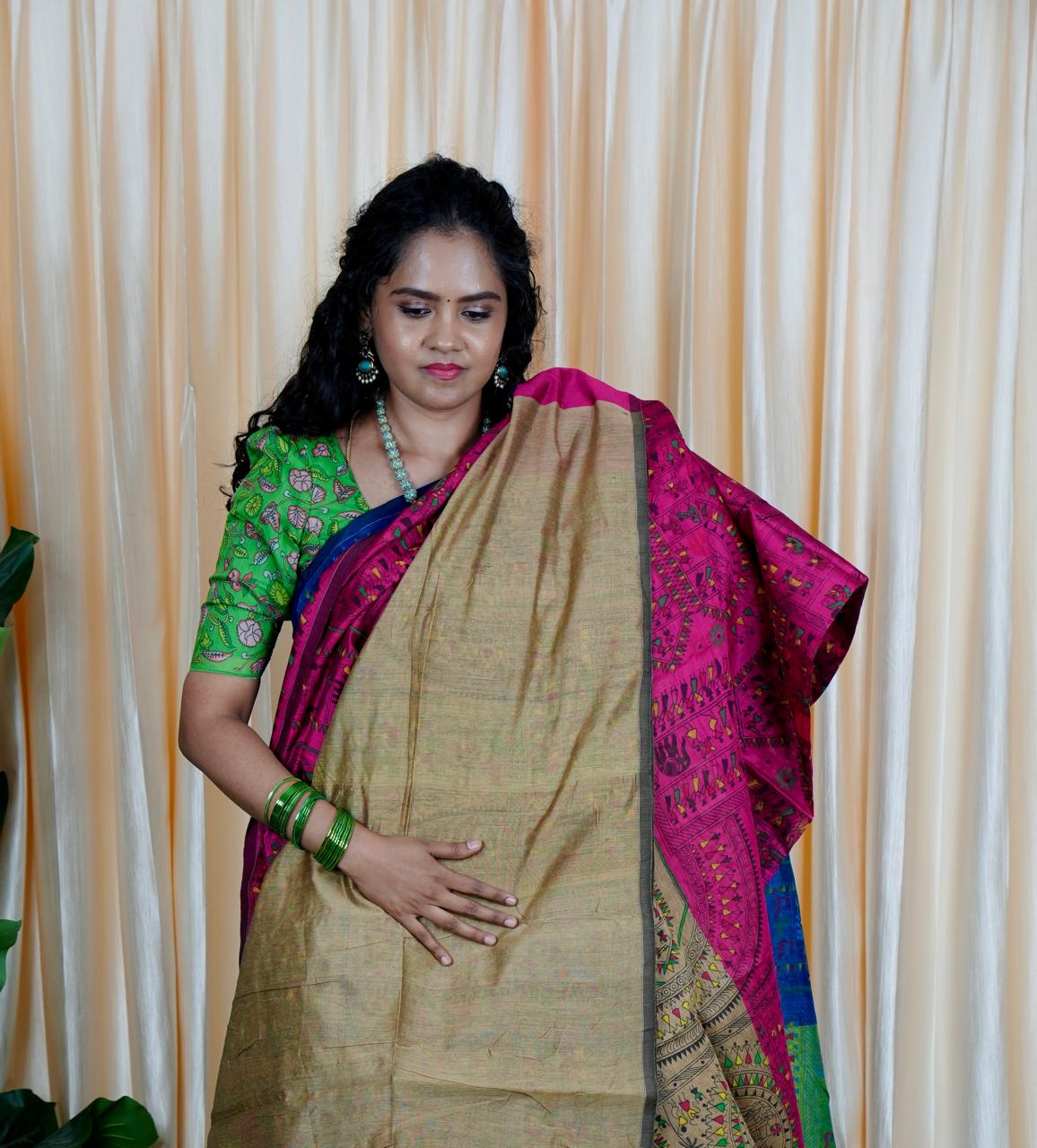 Cotton sarees with contrast plain blouse🥰🥳✅