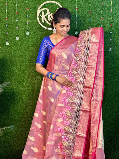 Organza saree YYY