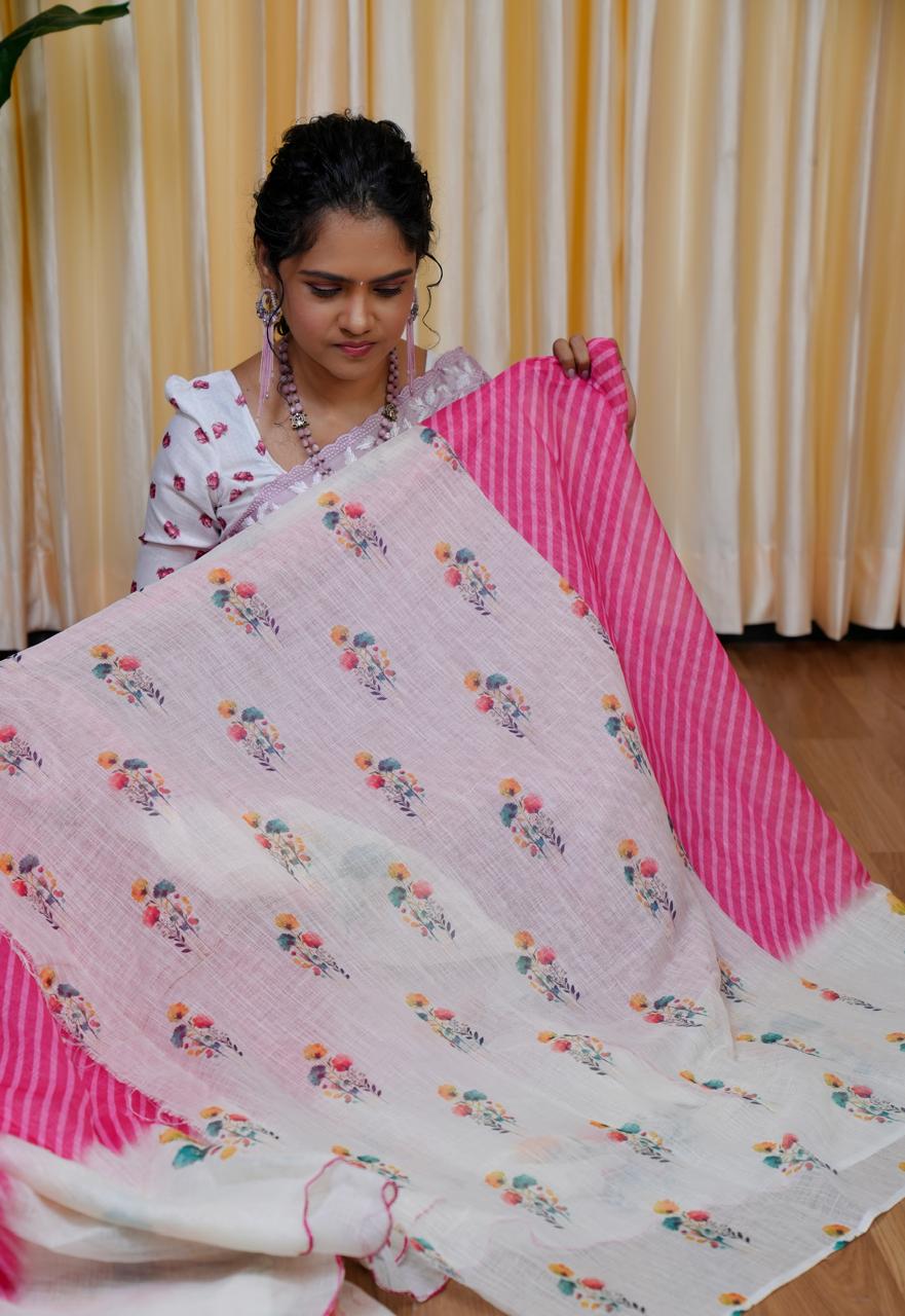 Jute linen sarees 🥳