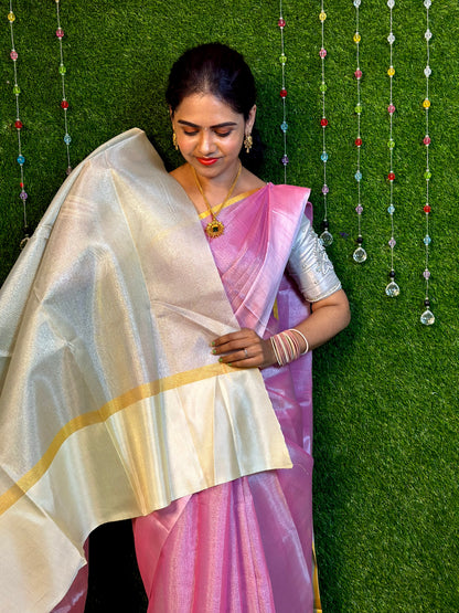 Tissue soft silk saree.yyy