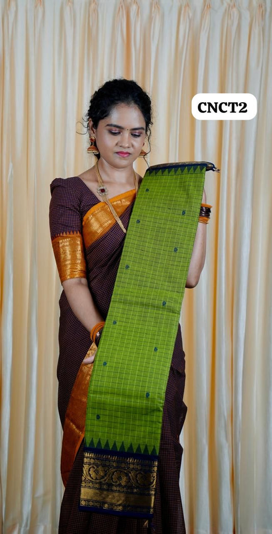 Premium kanchi korvai Chettinad cotton sarees with buttas🥰