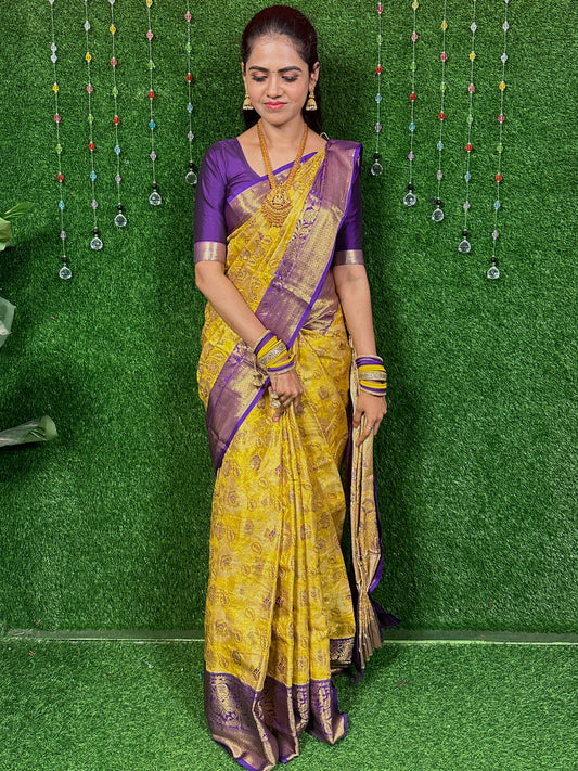 Kanchipuram inspired semi silk sarees XXX