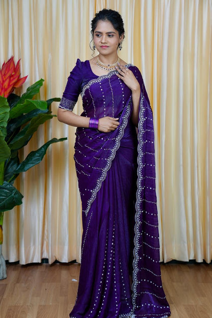 premium space silk with real. Jarkhan diamond work 🥳