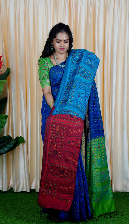 Cotton sarees with contrast plain blouse🥳✅