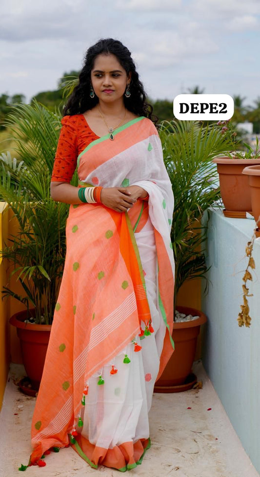 Khadhi cotton saree with embroidery work🥳✅