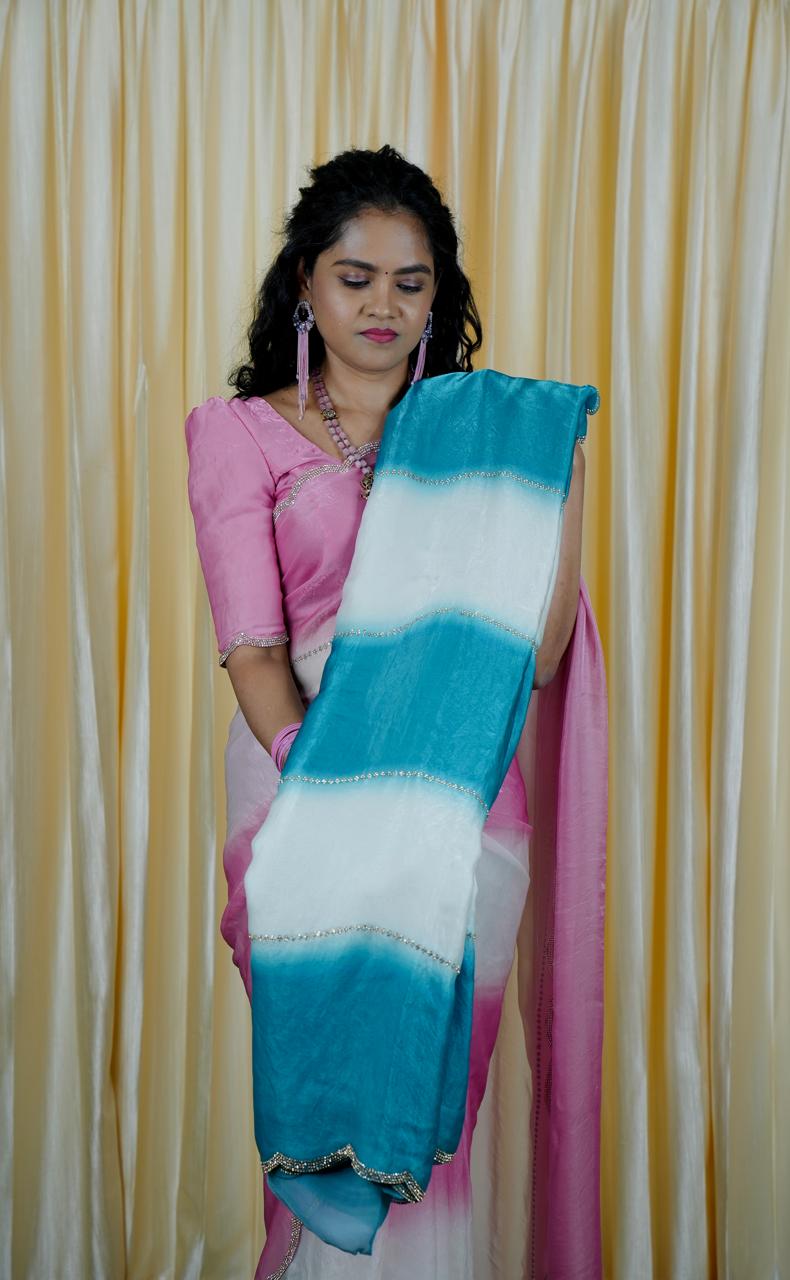 Space silk sarees with cutwork border🥳✅