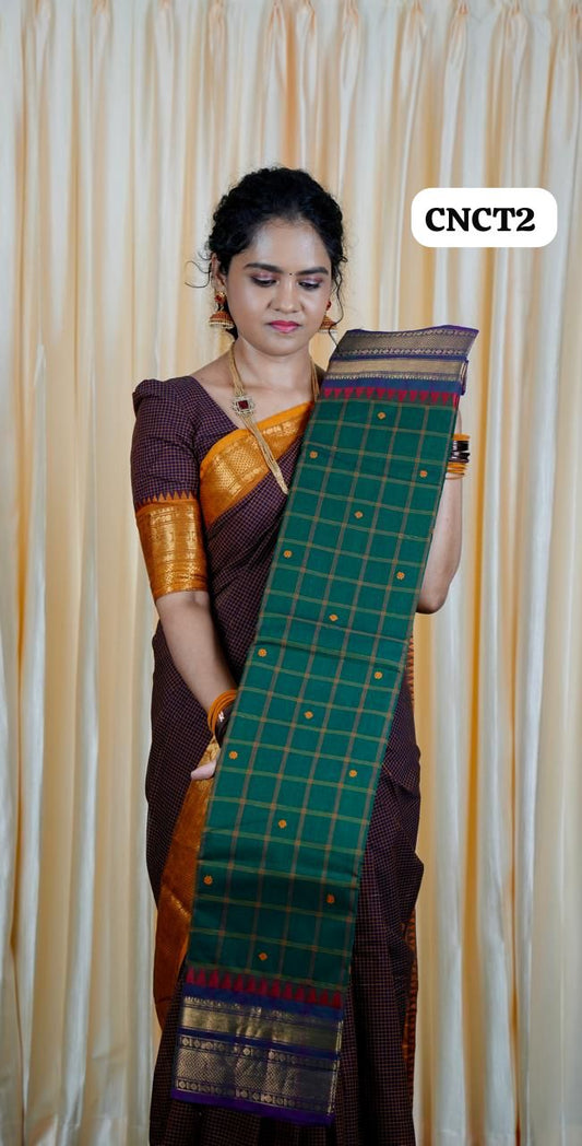 Premium kanchi korvai Chettinad cotton sarees with buttas🥰