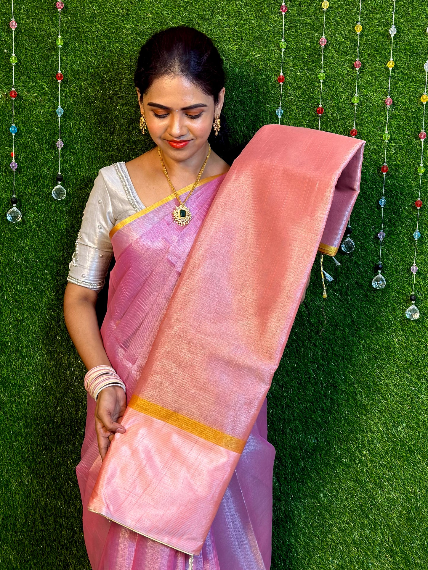 Tissue soft silk saree.yyy