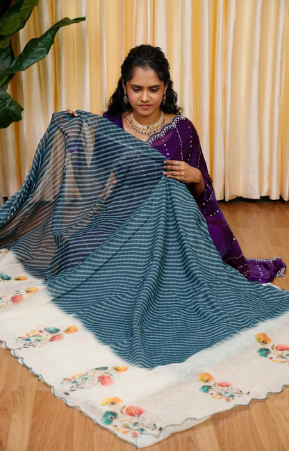 Jute linen saree 🥰🥳