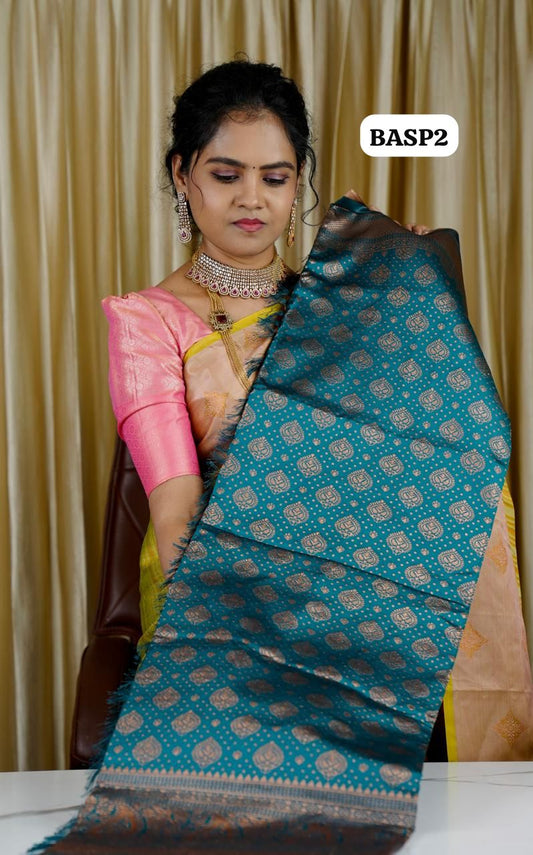 Banarasi inspired semi silk sarees🥰
