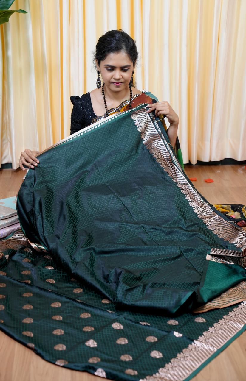 Banarasi semi silk sarees With Zari weaving🥰😎🏃🏻‍♀️