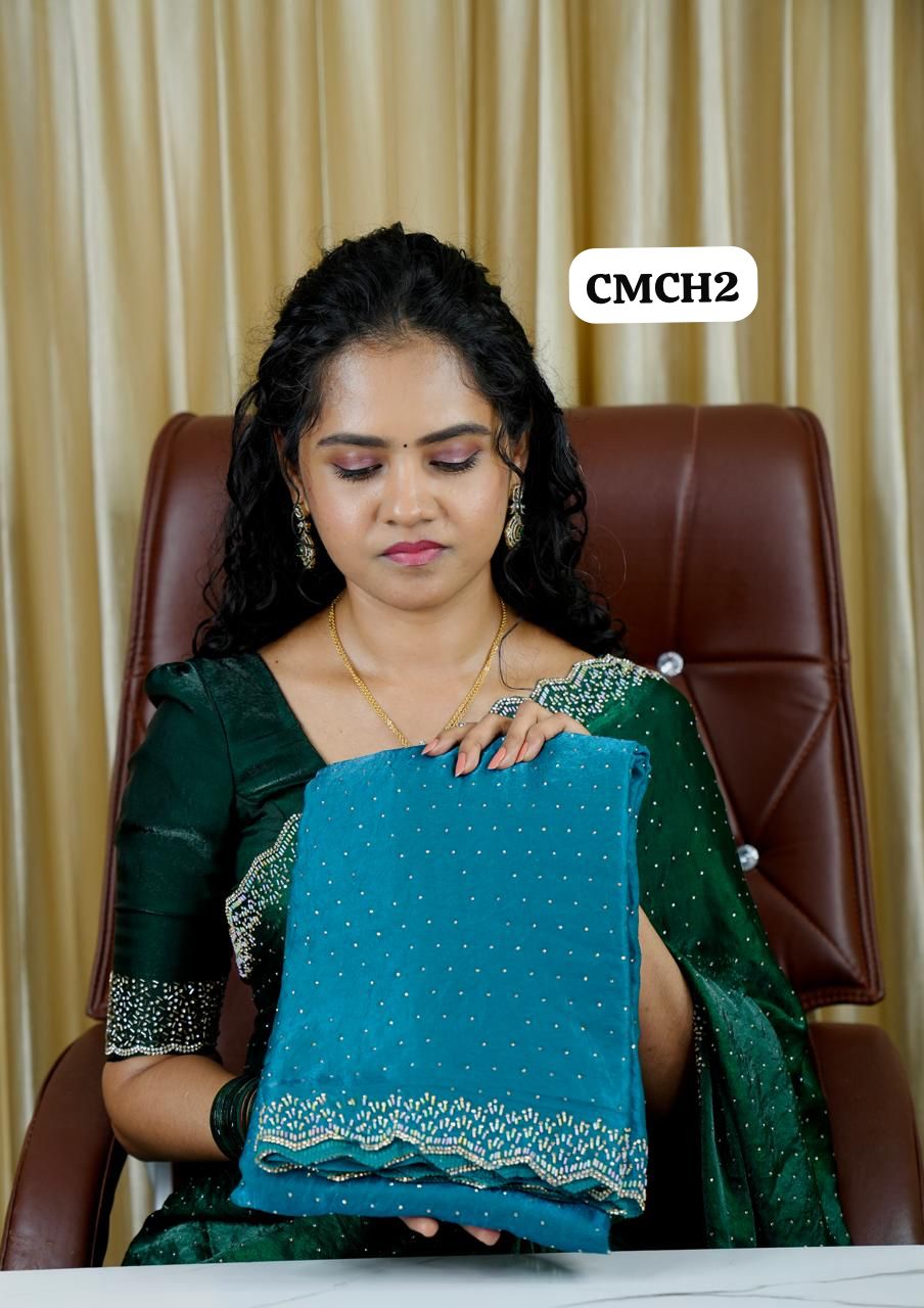 Space silk saree 🍄🥳green