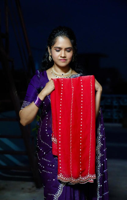 Premium space silk with real jarkhan diamond work 🥰😎🥳