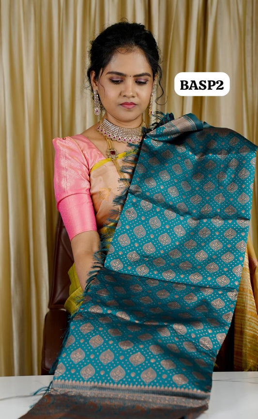 Banarasi inspired semi silk sarees🍄✅