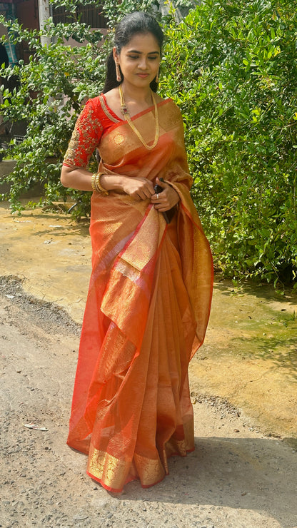 Crushed tissue sarees🥳