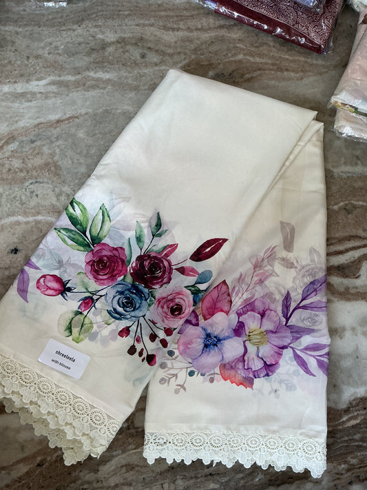 Premium Floral Georgette Silk 📷