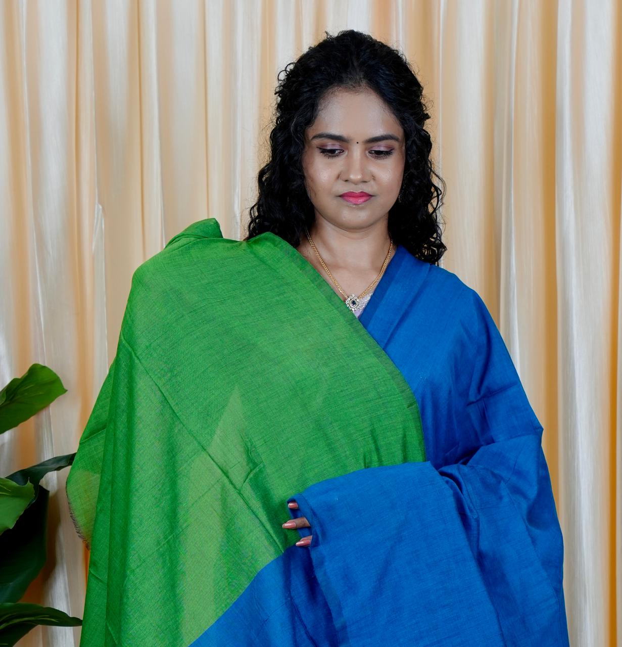 Double shaded kadhi cotton saree🥰🥳✅