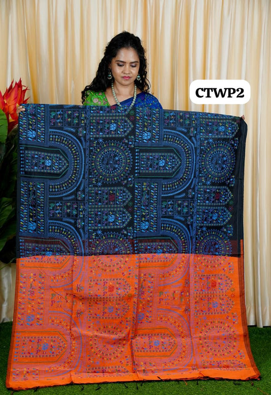 Cotton sarees with contrast plain blouse🥳✅