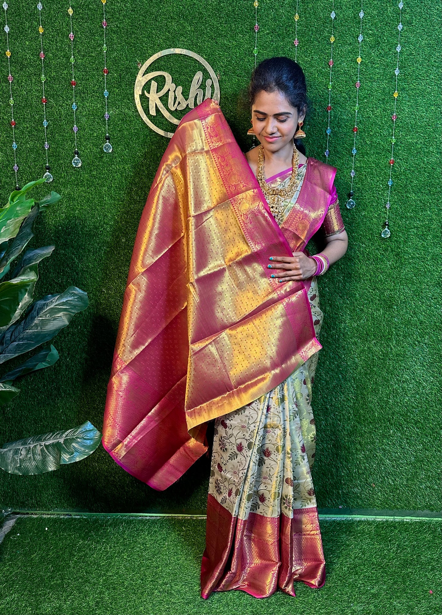 Kanchipuram bridal silk saree YYY