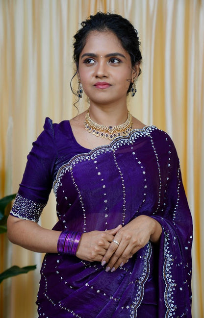 premium space silk with real. Jarkhan diamond work 🥳