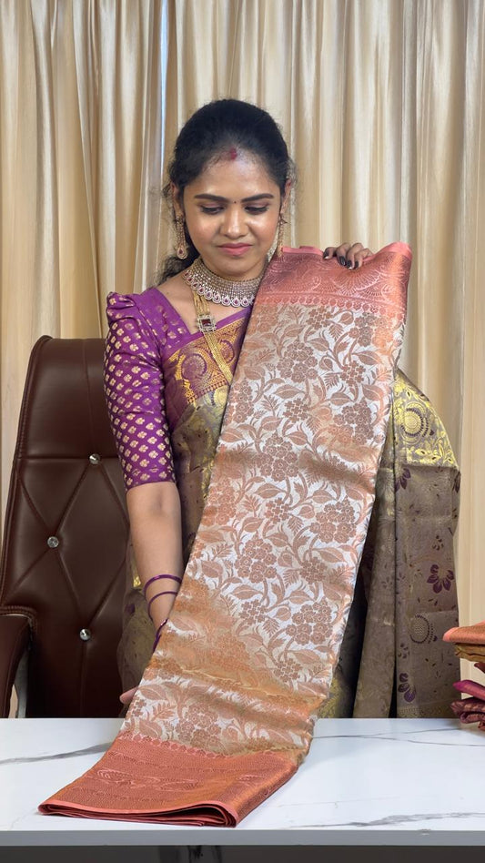 Katan tissue silk sarees