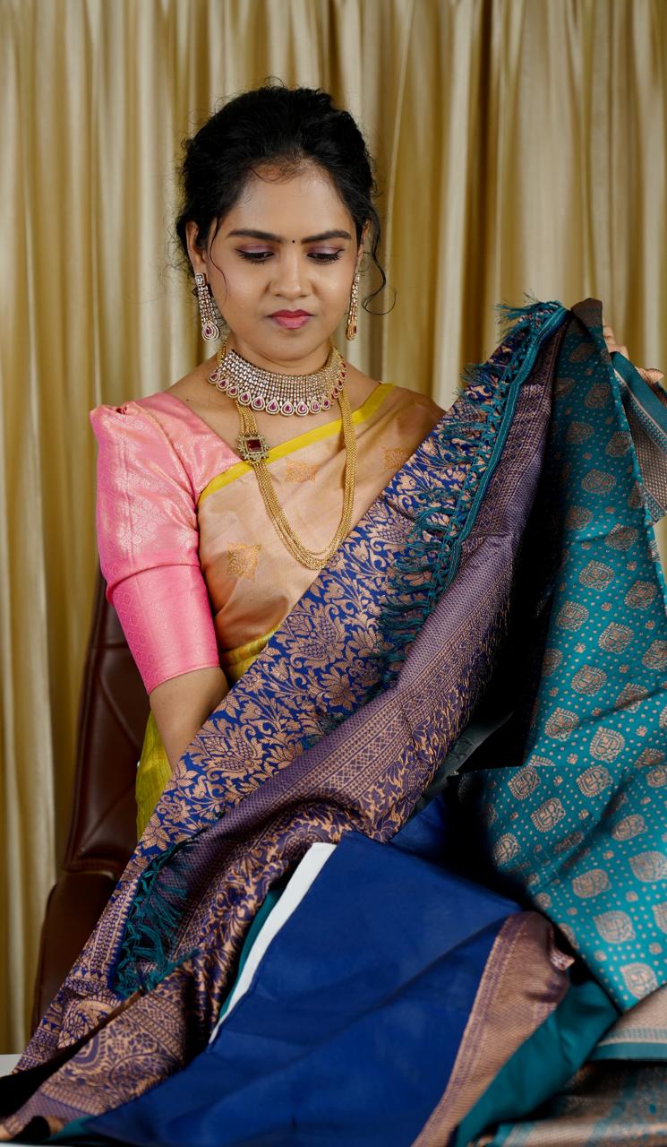 Banarasi inspired semi silk sarees🥰