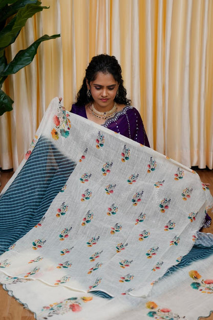 Jute linen saree 🥰🥳