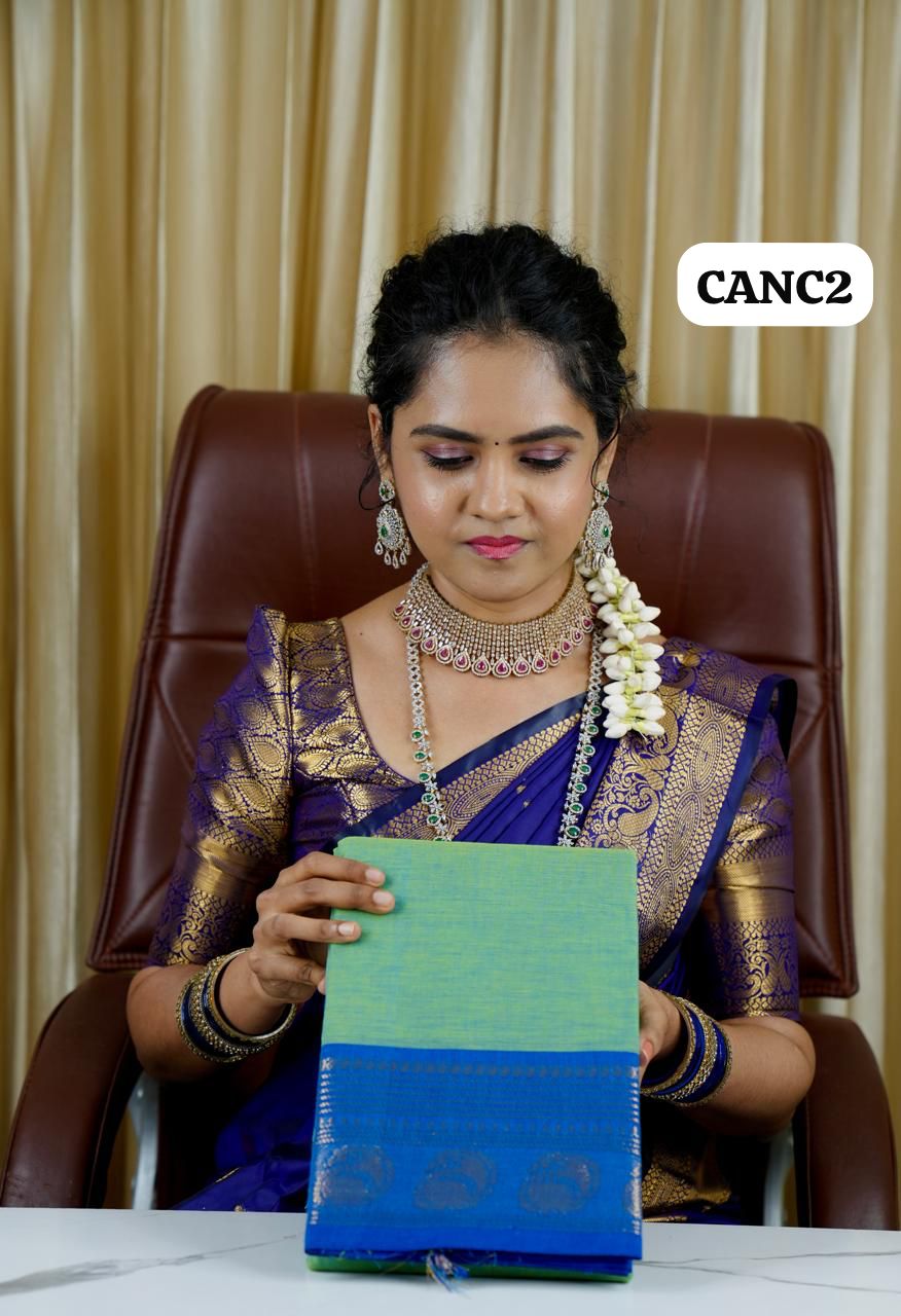 Premium Kanchi cotton saree🍄