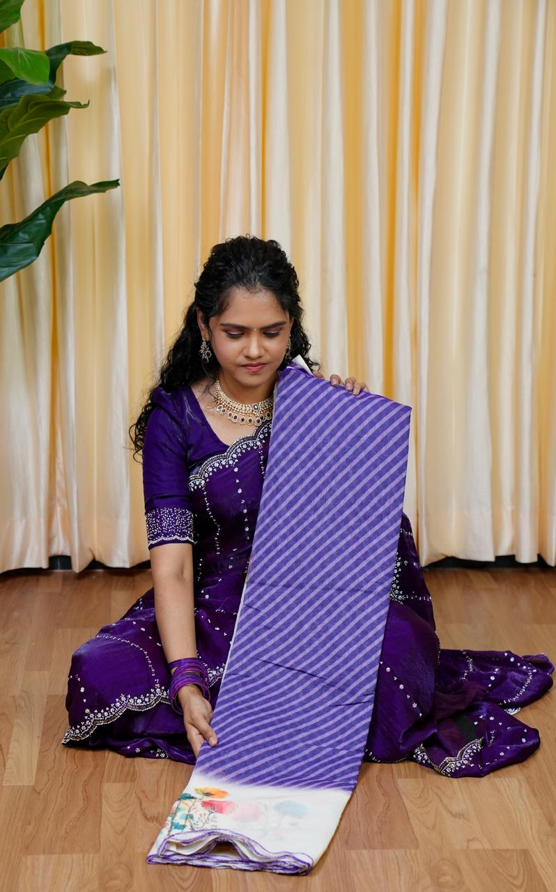 Jute linen saree 🥳