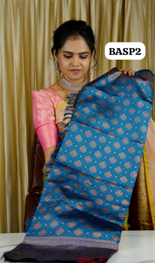Banarasi inspired semi silk sarees🍄✅