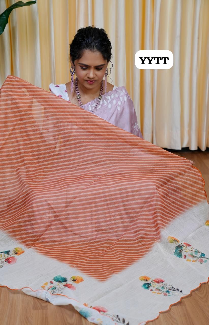 Jute linen saree 🥰🥳