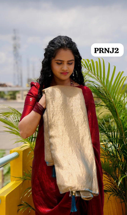 Premium space silk sarees with tassels and chumky work blouse🥳✅