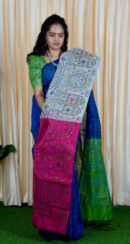 Cotton sarees with contrast plain blouse🥰🥳✅