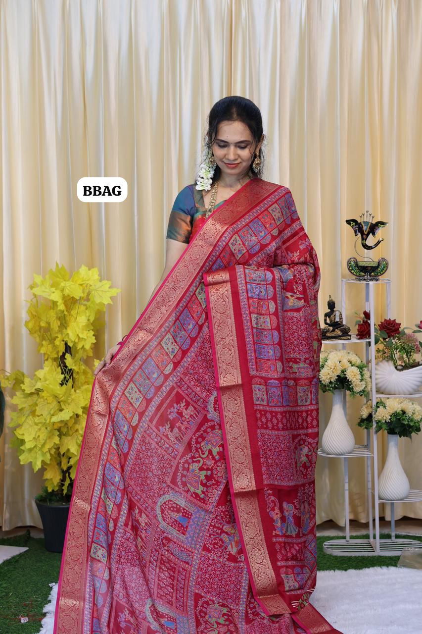 Crushed crepe silk saree ๐๐ โ Rishi Boutique