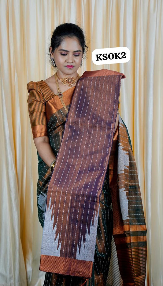 Soft cotton silk zari weaving sarees🥰🥳✅