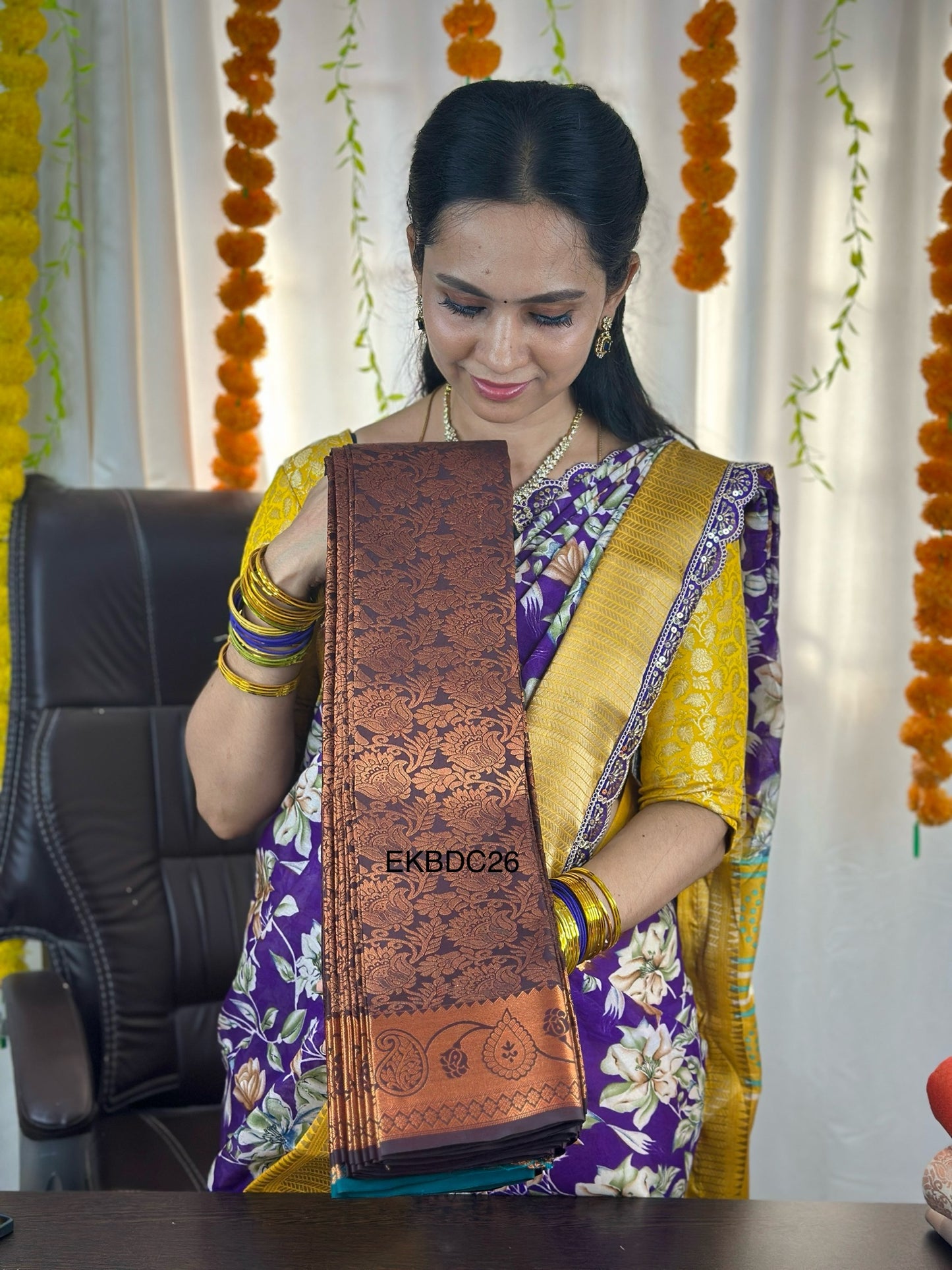 Kanchi bridal semi silks saree😍
