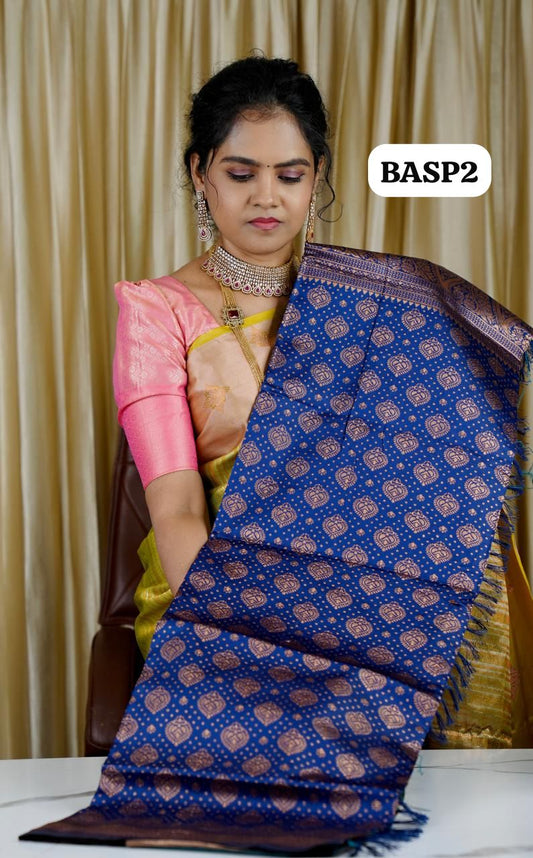 Banarasi inspired semi silk sarees🍄✅
