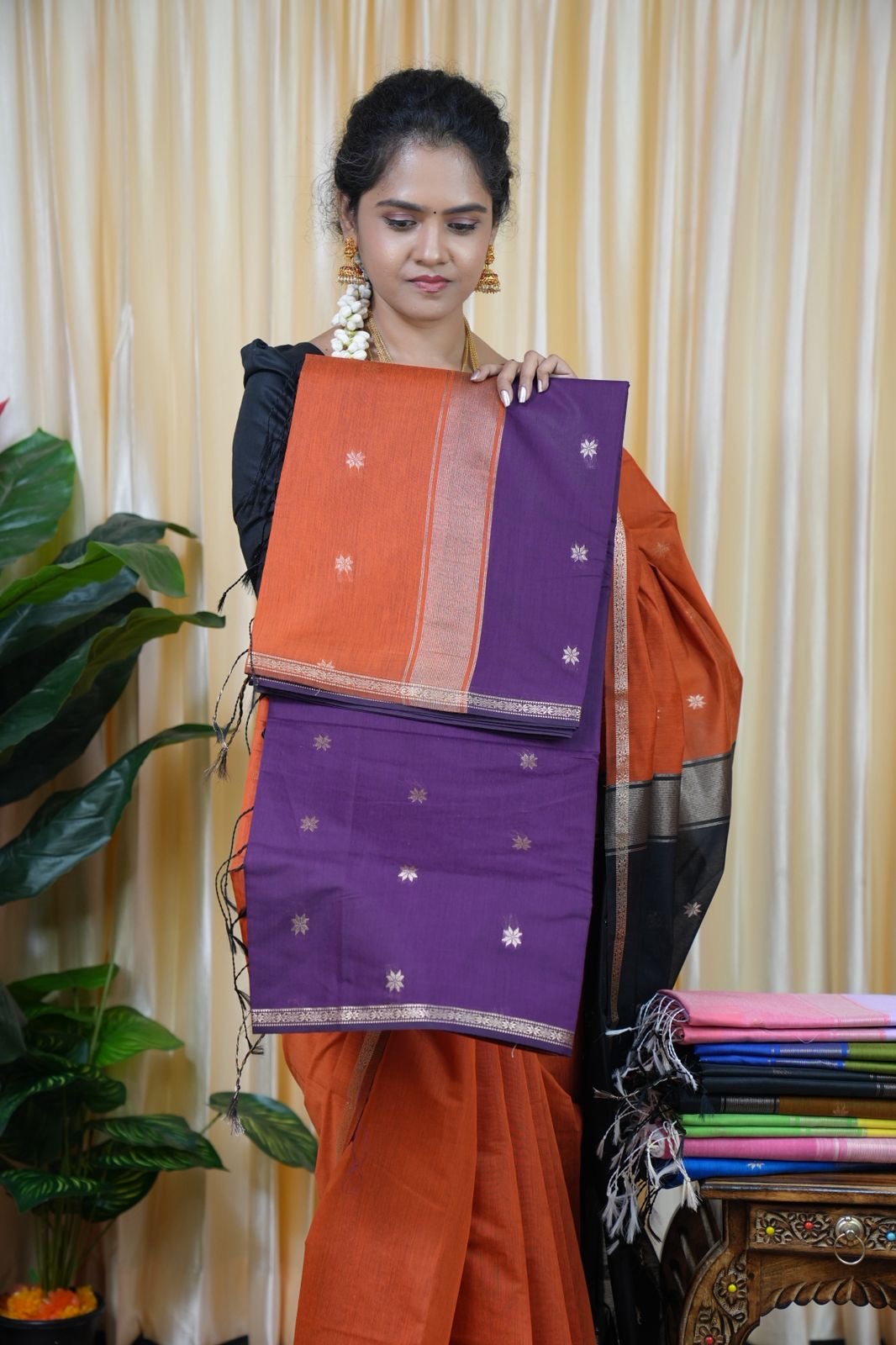 Maheswari silk cotton saree 🥳