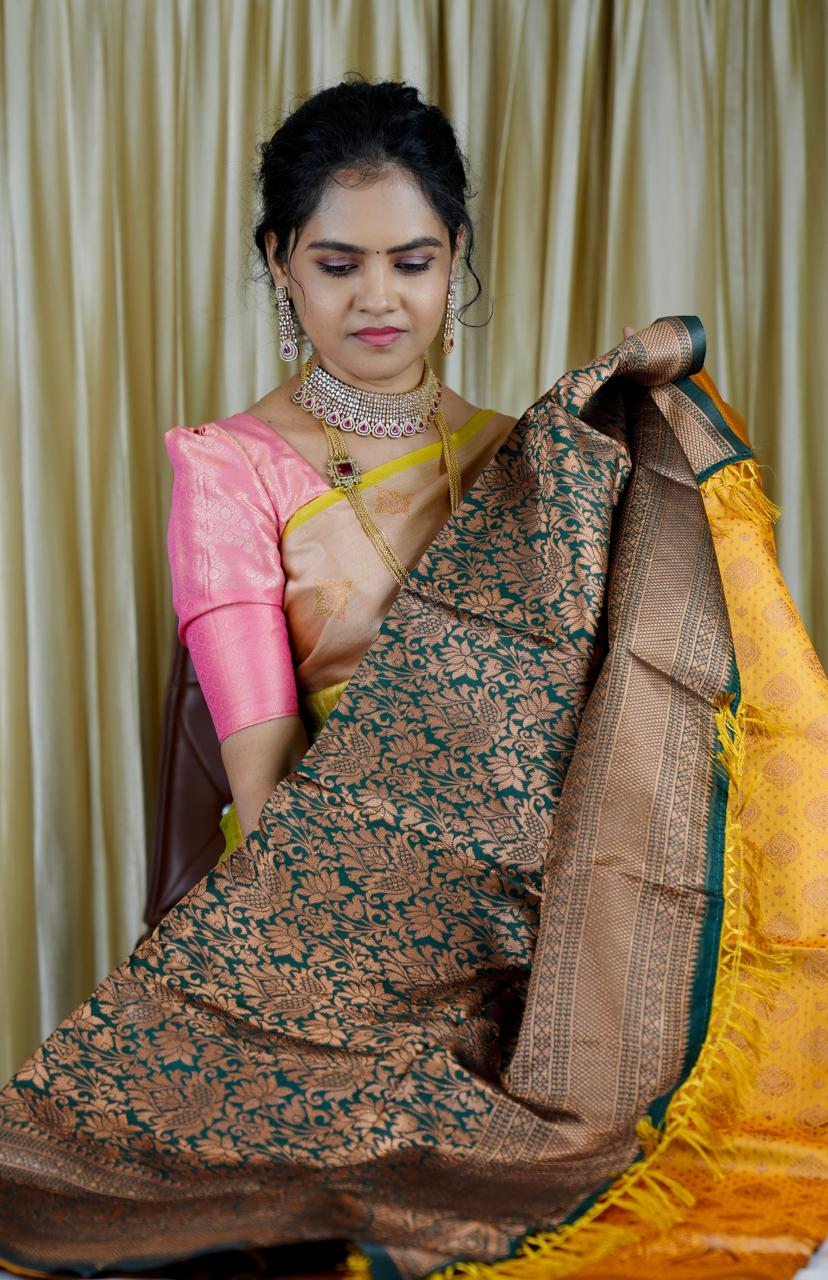 Banarasi inspired semi silk sarees🍄✅
