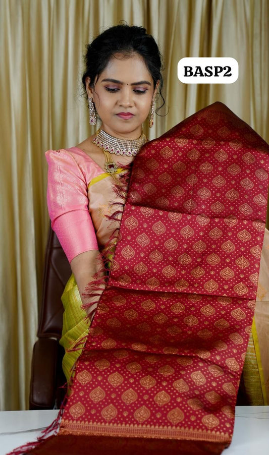 Banarasi inspired semi silk sarees🍄✅