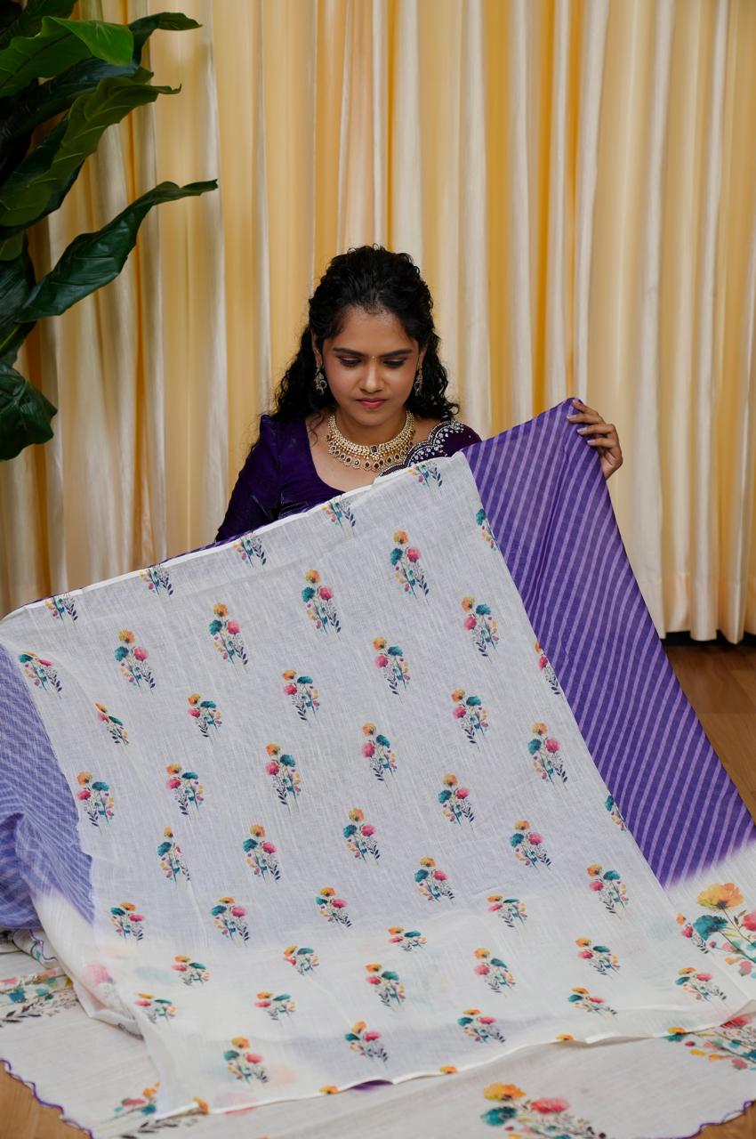 Jute linen saree 🥳