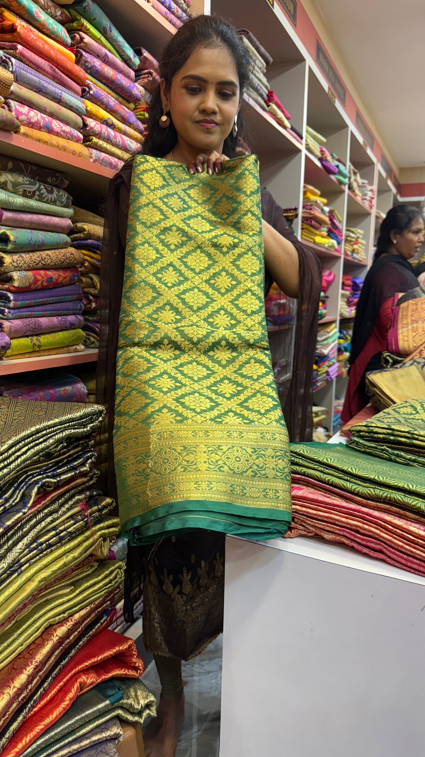 Katan soft silk 🍏🍄dark green